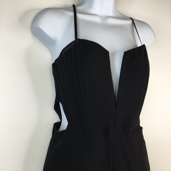 Nasty Gal Cutout Black Bustier Jumpsuit Size M - Picture 7 of 15